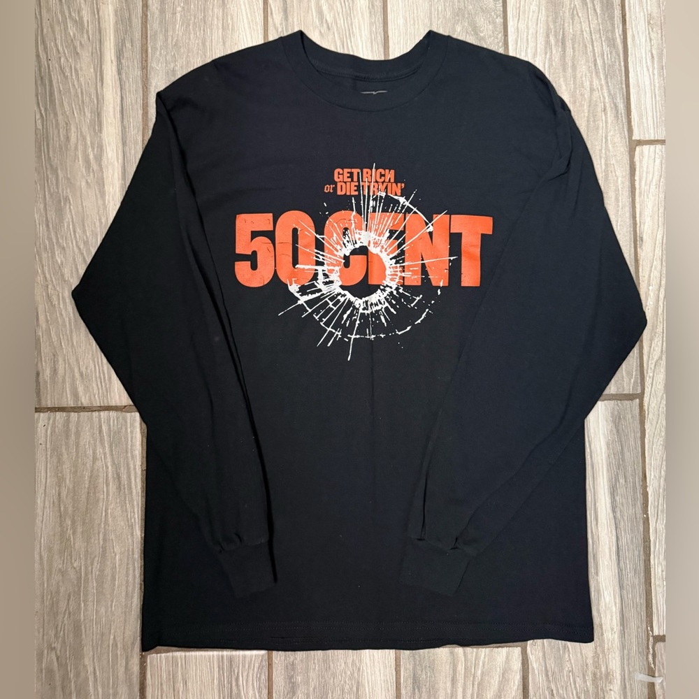 50 Cent Get Rich Or Die Trying Album Logo Long Sleeve Tee